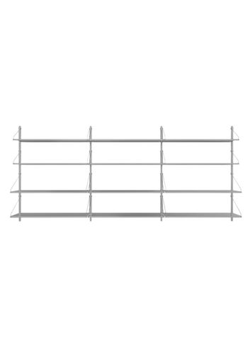 FRAMA - Reolsystem - Shelf Library H1084 / Triple Section - Stainless Steel