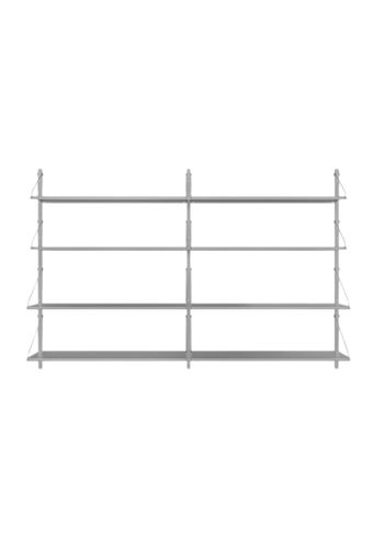 FRAMA - Reolsystem - Shelf Library H1084 / Double Section - Stainless Steel