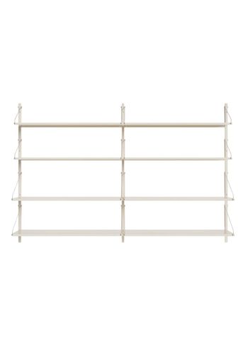 FRAMA - Reolsystem - Shelf Library H1084 / Double Section - Warm White Steel