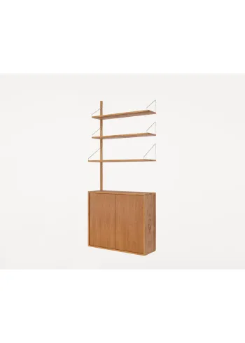 FRAMA - Reolsystem - Shelf Library H1852 | Cabinet - Natural oak H1852 | Cabinet Add-on Section | M