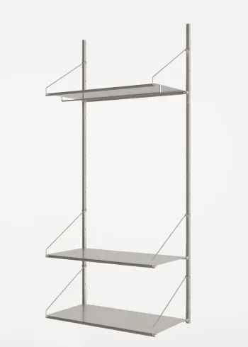 FRAMA - Sistema di scaffalature - Shelf Library H1852 / Hanger Section - Stainless steel