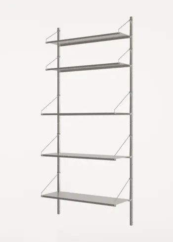 FRAMA - Reolsystem - Shelf Library H1852 / Single Section - Stainless Steel
