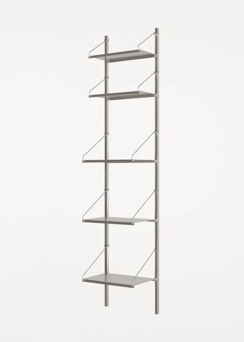 FRAMA - Reolsystem - Shelf Library H1852 / W40 Section - Stainless Steel