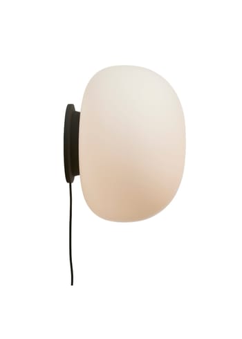 Frandsen - Lampe - Supernate Væglampe - Opal Hvid/Sort - Ø38