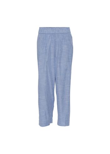 FRAU - Pants - Copenhagen Long Pant - Medium Blue Stripe