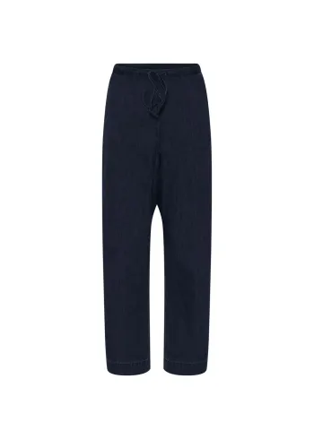 FRAU - Spodnie - Milano Denim string Ankle Pant - Dark Blue Denim