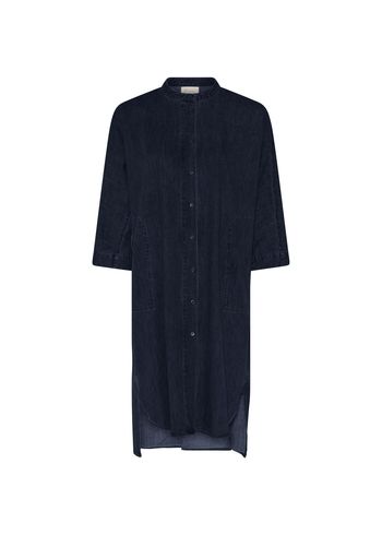 FRAU - Dress - Seoul 2/4 Long Denim Shirt - Dark Blue Denim