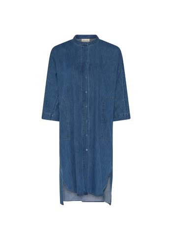 FRAU - Abito - Seoul 2/4 Long Denim Shirt - Medium Blue Denim