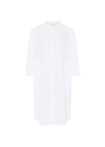 FRAU - Šaty - Seoul 2/4 Long Linen Shirt - Bright White