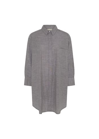 FRAU - Camisa - Lyon LS Long Shirt - Coffee Quartz Stripe