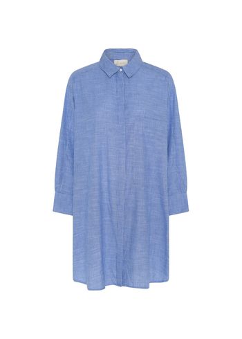 FRAU - Skjorta - Lyon LS Long Shirt - Medium Blue Stripe