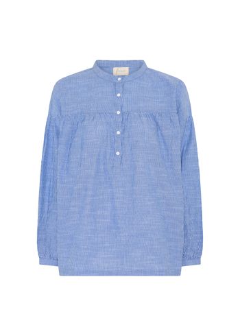FRAU - Skjorte - Paris LS Shirt - Medium Blue Stripe