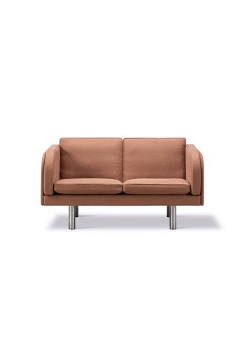 Fredericia Furniture - 2 Person Sofa - JG Sofa 6522 by Jørgen Gammelgaard - Grand Linen 4803 / Brushed Stainless Steel