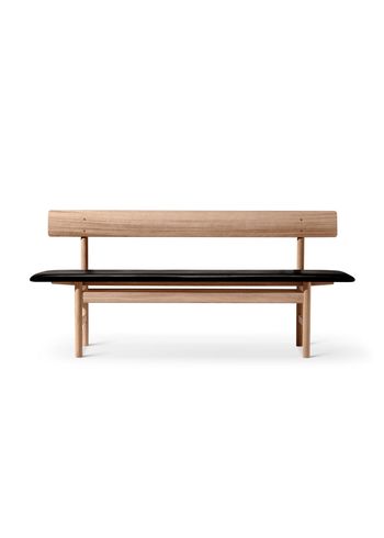 Fredericia Furniture - Bænk - Mogensen 3171 Bench by Børge Mogensen - Light Oiled Oak / Omni 301 Black