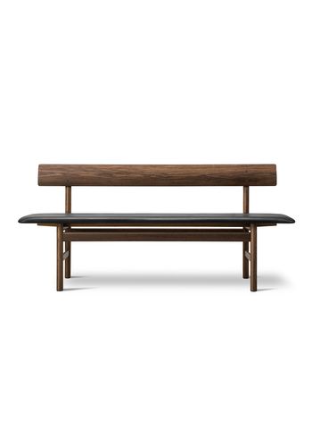 Fredericia Furniture - Bench - Mogensen 3171 Bench by Børge Mogensen - Smoked Oak / Primo 88 Black