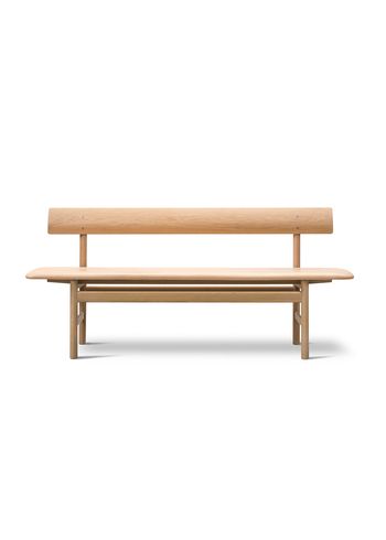 Fredericia Furniture - Panchina - Mogensen 3171 Bench by Børge Mogensen - Soaped Oak / Vegeta 90 Natural