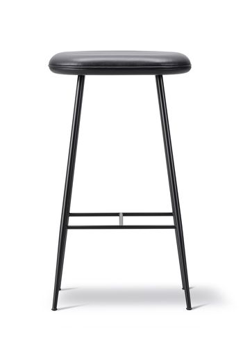 Fredericia Furniture - Bar stool - Spine Metal Stool 1936 by Space Copenhagen - Omni 301 Black / Black Steel