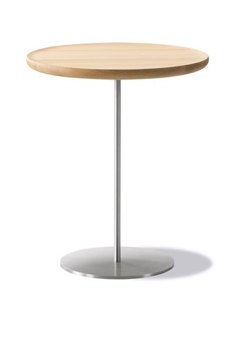 Fredericia Furniture - Table - Pal Side Table 6755 by Keiji Takeuchi - Light Oiled Oak / Brushed Steel