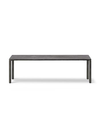 Fredericia Furniture - Tabela - Piloti Stone Table 6745 by Hugo Passos - Grey Pietra (Kendzo) Marble