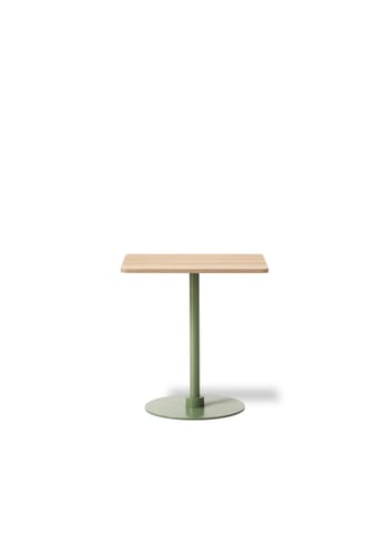 Fredericia Furniture - Kavárenský stůl - Plan Column Table 6624 / By Edward Barber & Jay Osgerby - Oak Light Oil / Modernist Green