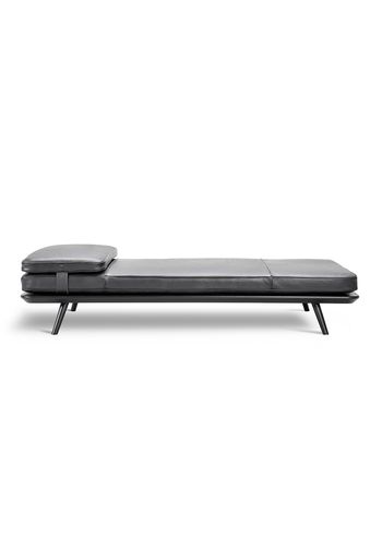Fredericia Furniture - Daybed - Spine Lounge Suite Daybed 1700 by Space Copenhagen - Primo 88 Black / Black Lacquered Oak