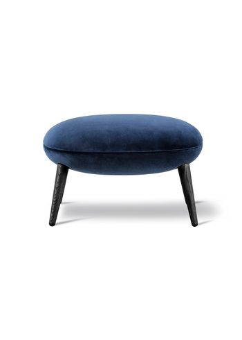 Fredericia Furniture - Footstool - Swoon Ottoman 1771 by Space Copenhagen - Harald 792 / Black Lacquered Oak