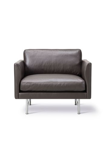 Fredericia Furniture - Fauteuil - Calmo Lounge Chair 80 5621 by Hugo Passos - Omni 377 Dark Brown / Matt Chrome