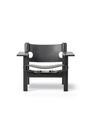 Fredericia Furniture - Fauteuil - The Spanish Chair 2226 by Børge Mogensen - Black Lacquered Oak / Black Saddle Leather