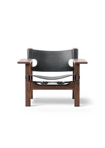 Fredericia Furniture - Fauteuil - The Spanish Chair 2226 by Børge Mogensen - Oiled Walnut / Black Saddle Leather