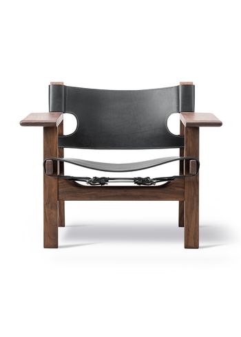 Fredericia Furniture - Fauteuil - The Spanish Chair 2226 by Børge Mogensen - Oiled Walnut / Black Saddle Leather