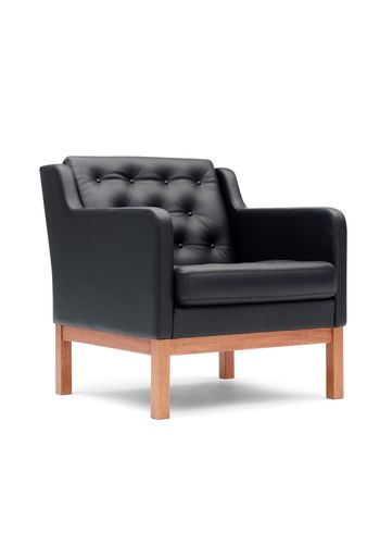 Fredericia Furniture - Fauteuil - EJ315 Club Chair 1521 by Erik Ole Jørgensen - Max 98 Black / Light Oiled Oak