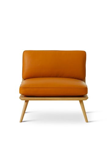 Fredericia Furniture - Fauteuil - Spine Lounge Suite Chair 1710 by Space Copenhagen - Max 95 Cognac / Lacquered Oak