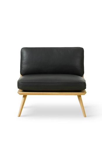 Fredericia Furniture - Fauteuil - Spine Lounge Suite Chair 1710 by Space Copenhagen - Primo 88 Black / Lacquered Oak