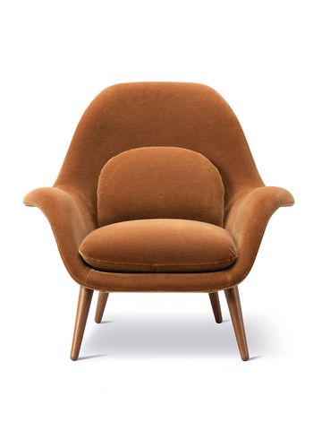 Fredericia Furniture - Fauteuil - Swoon Dining Armchair 1770 by Space Copenhagen - Grand Mohair 2103 / Smoke Stained Oak