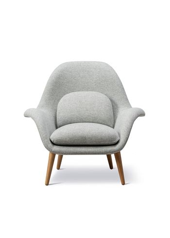 Fredericia Furniture - Fauteuil - Swoon Dining Armchair 1770 by Space Copenhagen - Hallingdal 116 / Lacquered Oak