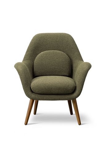 Fredericia Furniture - Fauteuil - Swoon Lounge Petit Chair 1774 by Space Copenhagen - Carlotto 900 / Lacquered Walnut