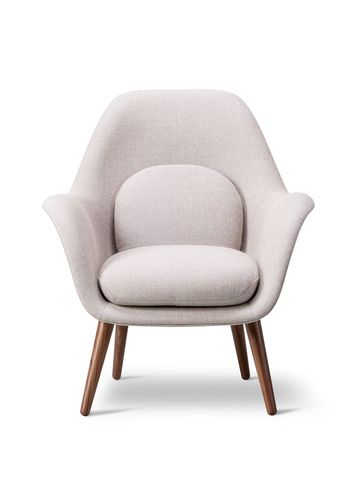 Fredericia Furniture - Fauteuil - Swoon Lounge Petit Chair 1774 by Space Copenhagen - Sunniva 717 / Lacquered Walnut