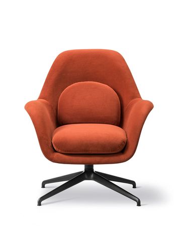 Fredericia Furniture - Fauteuil - Swoon Lounge Petit Chair 1776 by Space Copenhagen - Savoy 63082 / Black Aluminium
