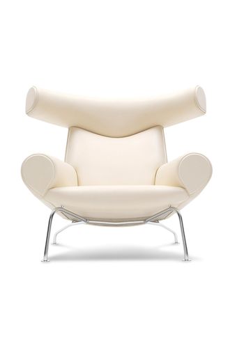 Fredericia Furniture - Fauteuil - Wegner Ox Chair 1000 by Hans J. Wegner - Nubuck 501 Light Sand