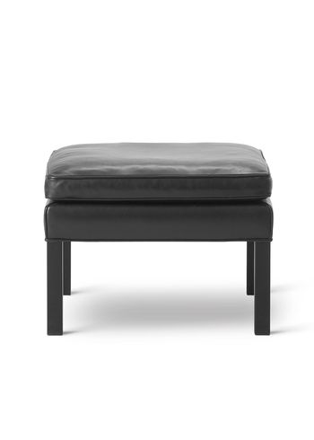 Fredericia Furniture - Ottoman - Mogensen Ottoman 2202 by Børge Mogensen - Max 98 Black / Black Lacquered Oak