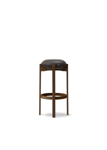 Fredericia Furniture - Skammel - Pioneer Stool 6831 / By Maria Bruun - Primo 86-1 Dark Brown / Smoked Oak Stained