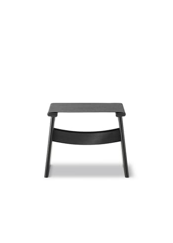 Fredericia Furniture - Pall - Seto Stool 6402 / By Keiji Takeuchi - Black Lacquered Oak / Black Canvas