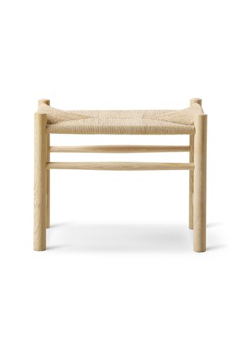 Fredericia Furniture - Stool - Wegner J16 Stool 16002 by Hans J. Wegner - Soaped Oak / Natural Paper Cord