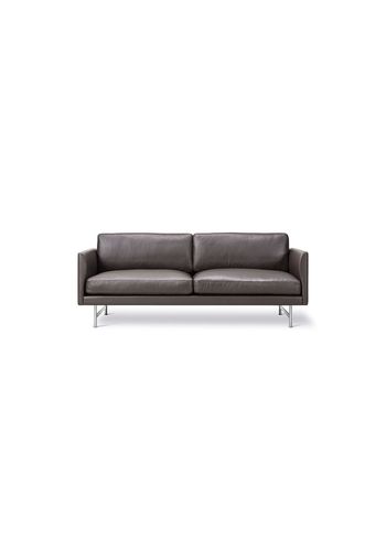 Fredericia Furniture - Canapé - Calmo Sofa 95 5652 by Hugo Passos - Omni 377 Dark Brown / Matt Chrome