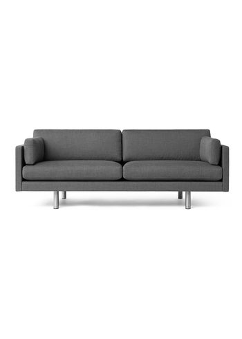 Fredericia Furniture - Couch - EJ220 2-seater Sofa 2052 by Erik Jørgensen - Fiord 0751 / Brushed Chrome