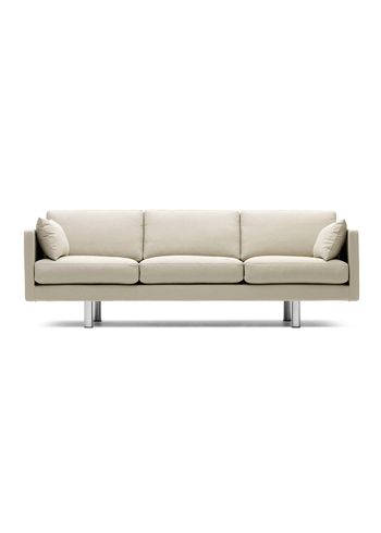 Fredericia Furniture - Canapé - EJ220 3-seater Sofa 2033 by Erik Jørgensen - Natural Linen / Brushed Chrome