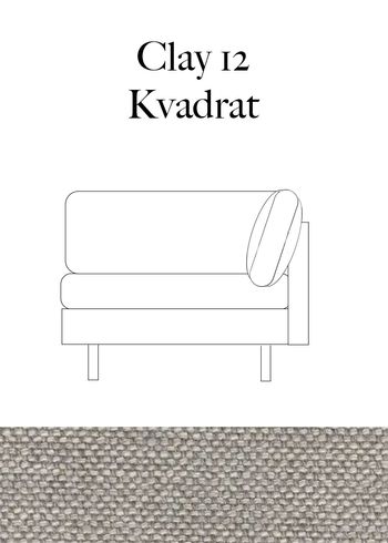 Fredericia Furniture - Kanapa - EJ220 Elements 2-seater 2099 by Erik Jørgensen - Clay 12 / Brushed Chrome