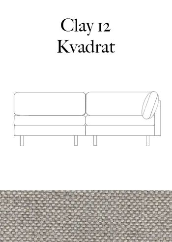 Fredericia Furniture - Sofa - EJ220 Elements 2-seater 2047 by Erik Jørgensen - Clay 12 / Brushed Chrome