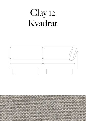 Fredericia Furniture - Kanapa - EJ220 Elements 2-seater 2037 by Erik Jørgensen - Clay 12 / Brushed Chrome
