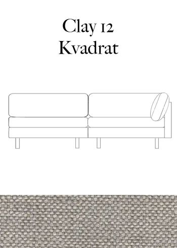 Fredericia Furniture - Divano - EJ220 Elements 2-seater 2057 by Erik Jørgensen - Clay 12 / Brushed Chrome